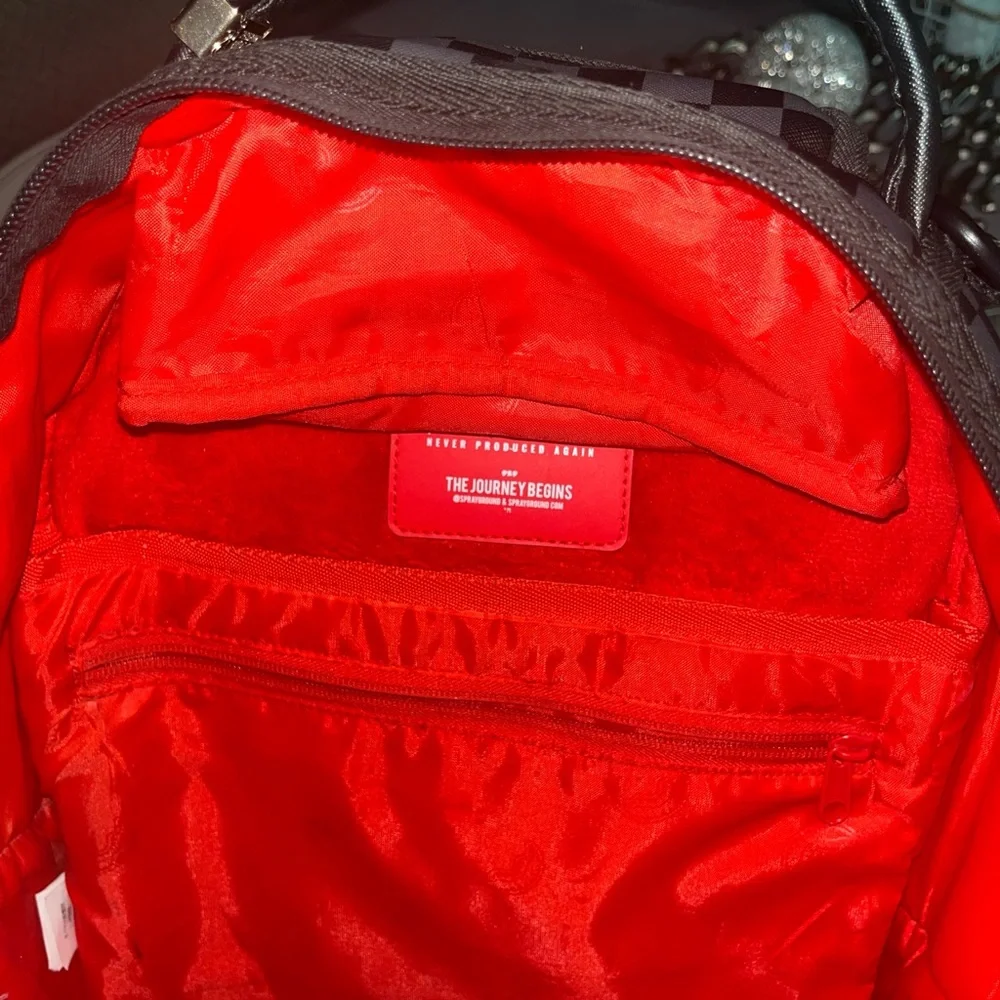 Sprayground Black and Blue Cosmic Backpack - Picture 3 of 4
